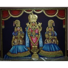 Balaji with Bhoodevi and Sridevi